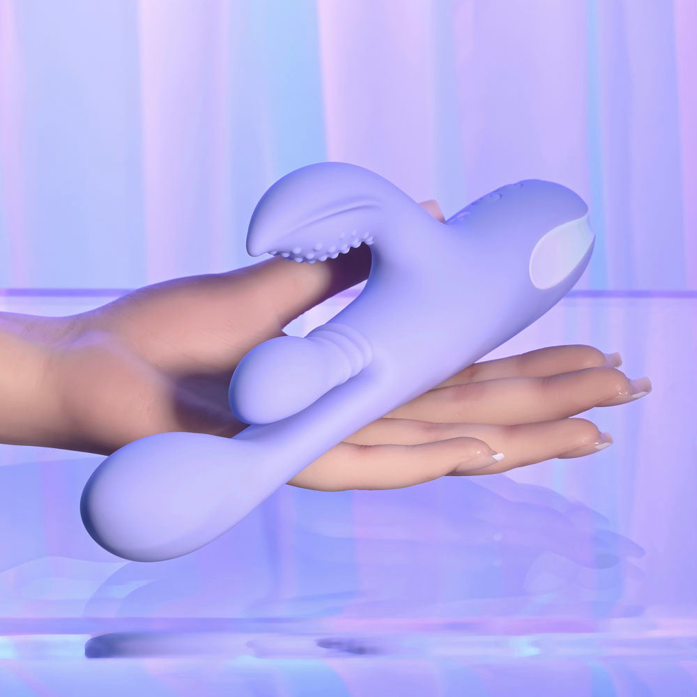 Playboy Pleasure NUBBIN RUBBIN - Purple 24.1cm Thrusting Rabbit Vibrator