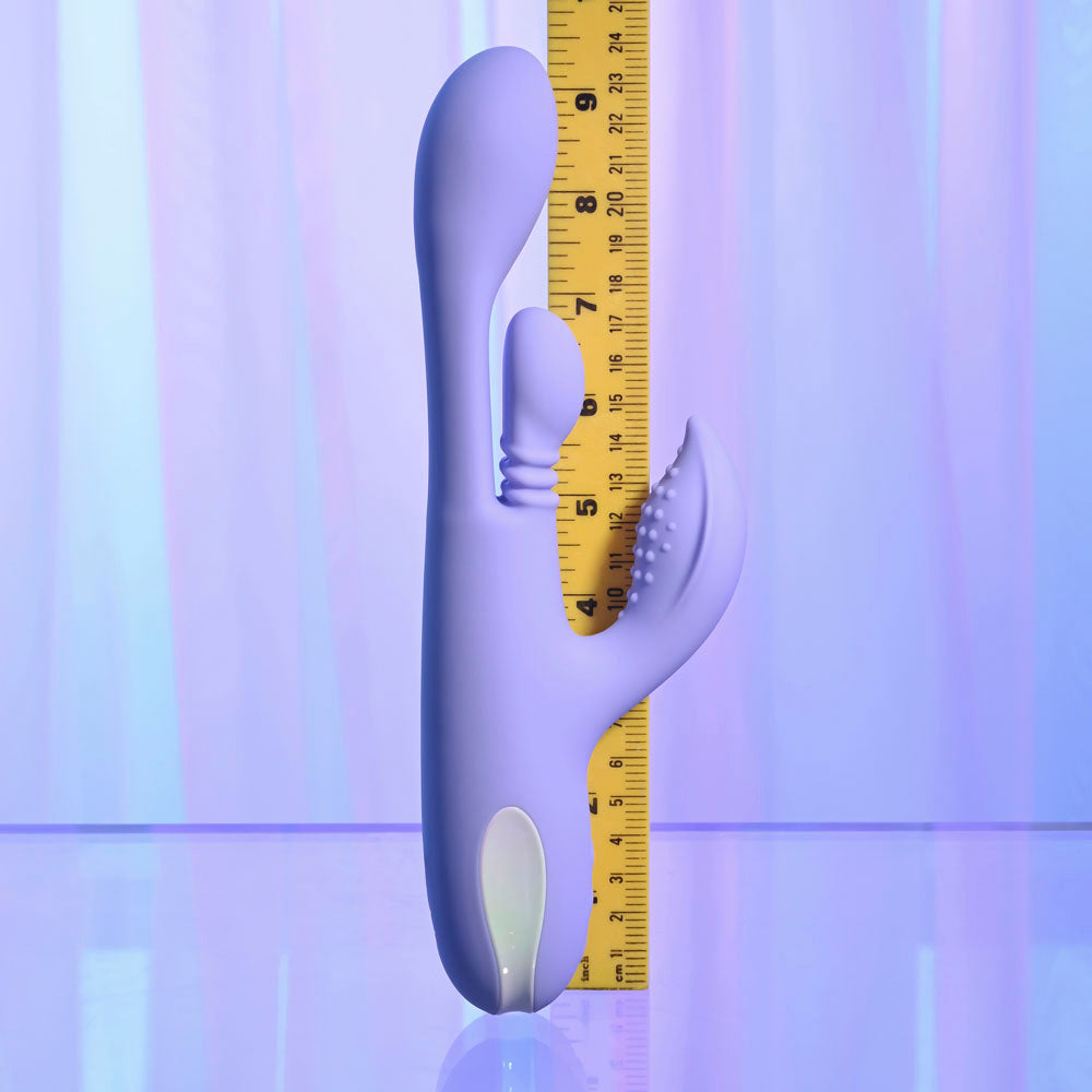 Playboy Pleasure NUBBIN RUBBIN - Purple 24.1cm Thrusting Rabbit Vibrator