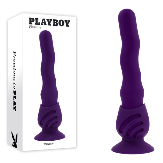 Playboy Pleasure WIGGLE IT - Purple Wiggling Shaft Vibrator