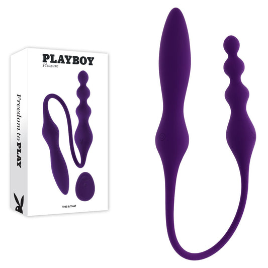 Playboy Pleasure THIS & THAT - Purple Flexible Dual Ended Vibrator
