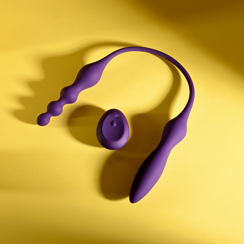 Playboy Pleasure THIS & THAT - Purple Flexible Dual Ended Vibrator