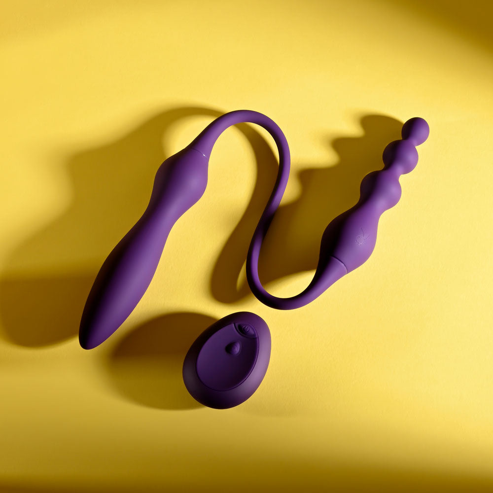 Playboy Pleasure THIS & THAT - Purple Flexible Dual Ended Vibrator