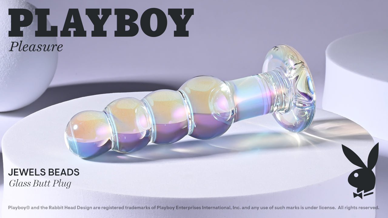 Playboy Pleasure JEWELS PLUG Clear Glass 8.5cm Butt Plug