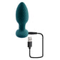 Playboy Pleasure SPINNING TAIL TEASER Blue 9.7cm Vibrating & Rotating Butt Plug with Wireless Remote