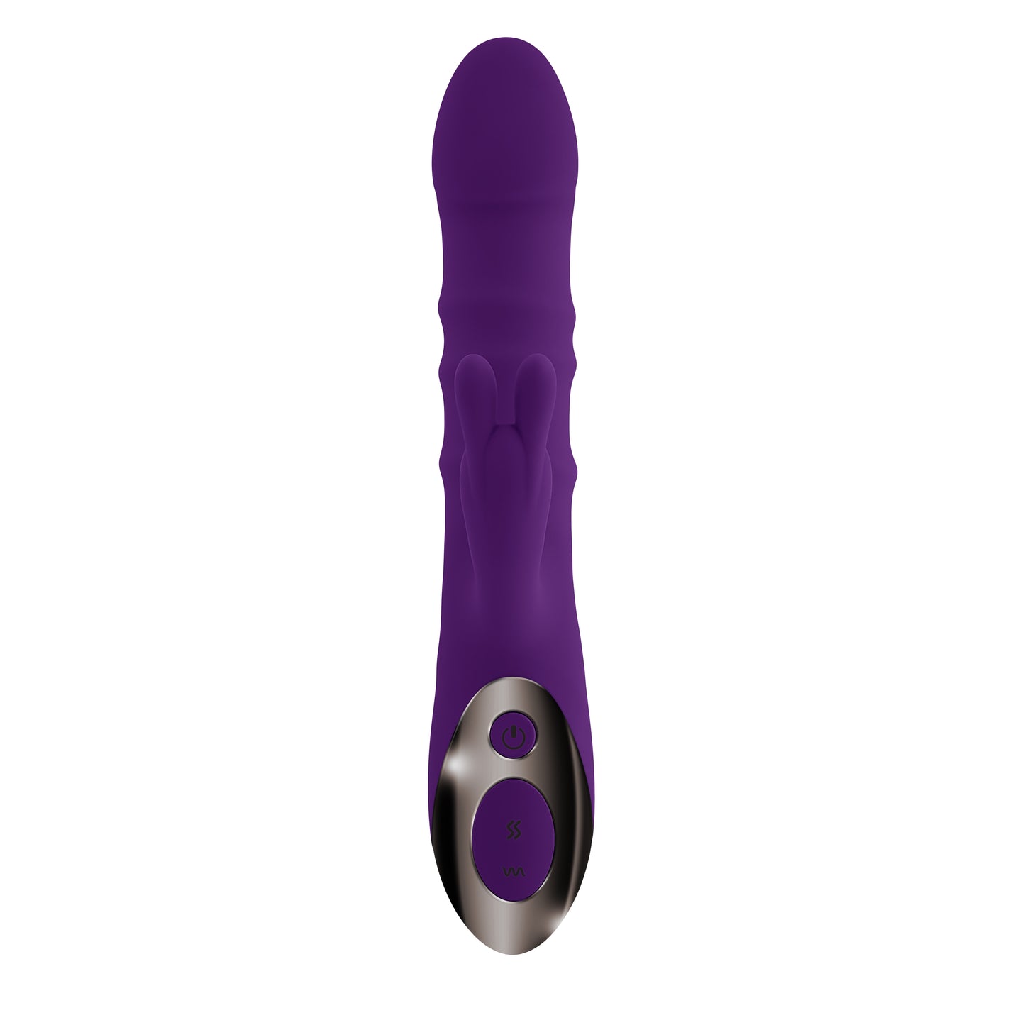 Playboy Pleasure HOP TO IT - Purple 23.5cm Thrusting Rabbit Vibrator
