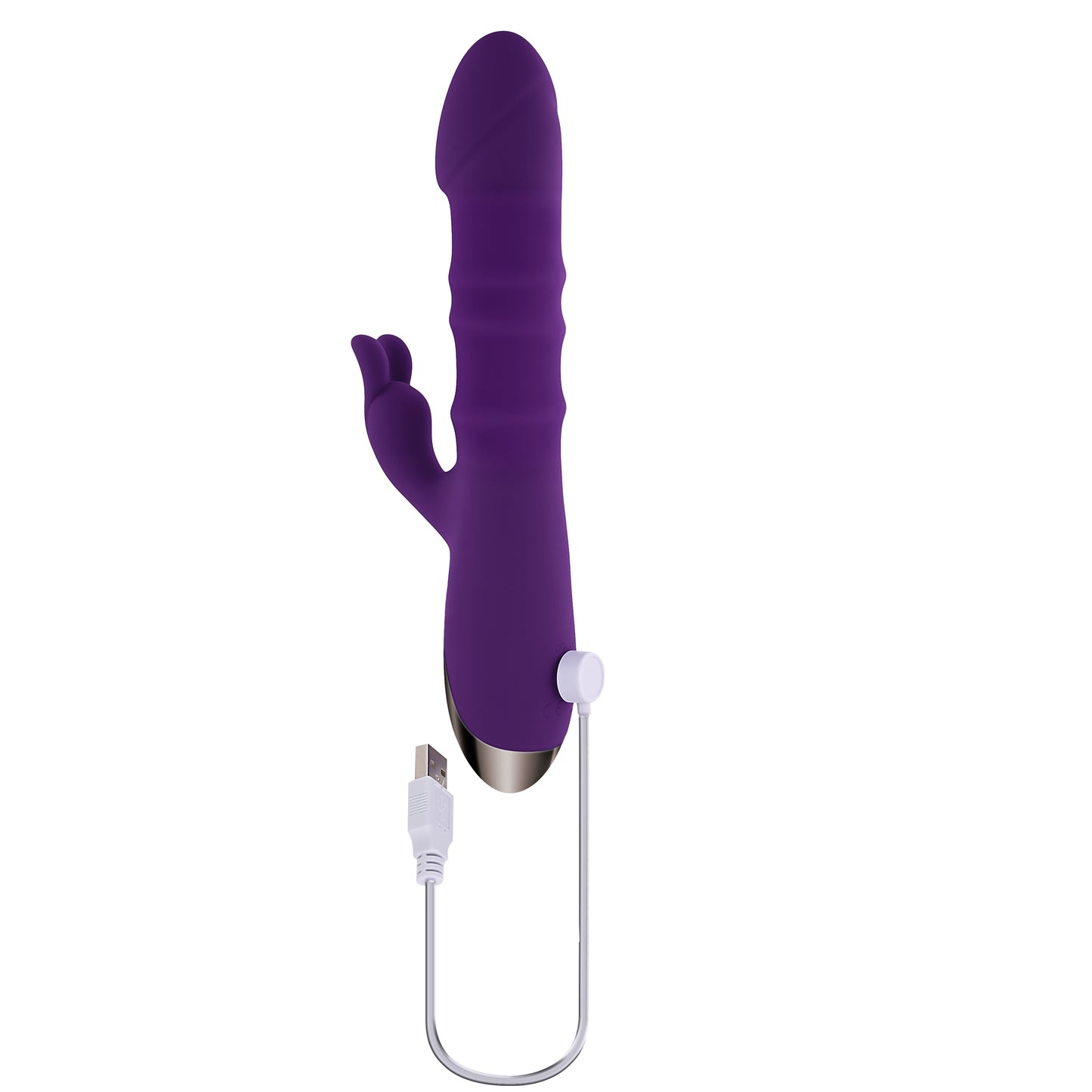 Playboy Pleasure HOP TO IT - Purple 23.5cm Thrusting Rabbit Vibrator
