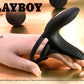 Playboy Pleasure JUST RIGHT Black USB Rechargeable Vibrating Cock & Balls Rings