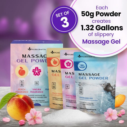 Purecrafts Massage Gel Powder Combo Box 3x50g - 3 Pack