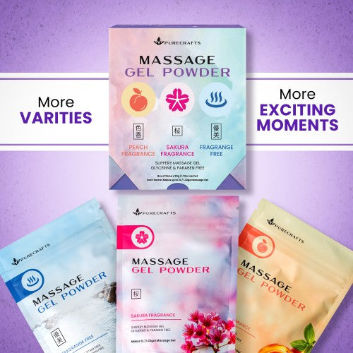Purecrafts Massage Gel Powder Combo Box 3x50g - 3 Pack