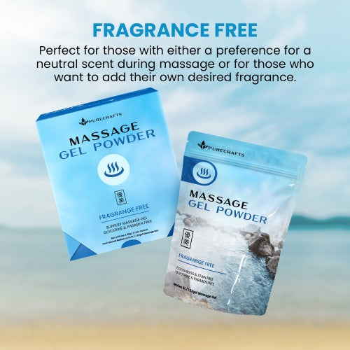Purecrafts Massage Gel Powder 3x50g - 3 Pack - Fragrance Free