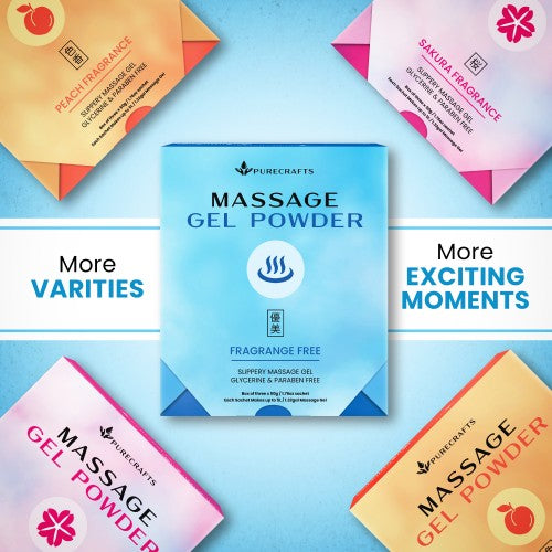 Purecrafts Massage Gel Powder 3x50g - 3 Pack - Fragrance Free