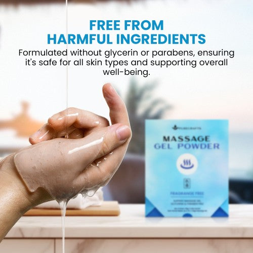 Purecrafts Massage Gel Powder 3x50g - 3 Pack - Fragrance Free