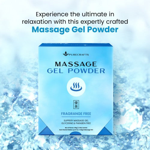 Purecrafts Massage Gel Powder 3x50g - 3 Pack - Fragrance Free