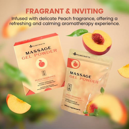 Purecrafts Massage Gel Powder 3x50g - 3 Pack - Peach Fragrance