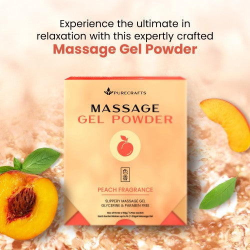 Purecrafts Massage Gel Powder 3x50g - 3 Pack - Peach Fragrance