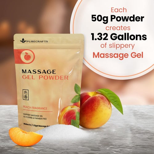 Purecrafts Massage Gel Powder 50g - Peach Fragrance