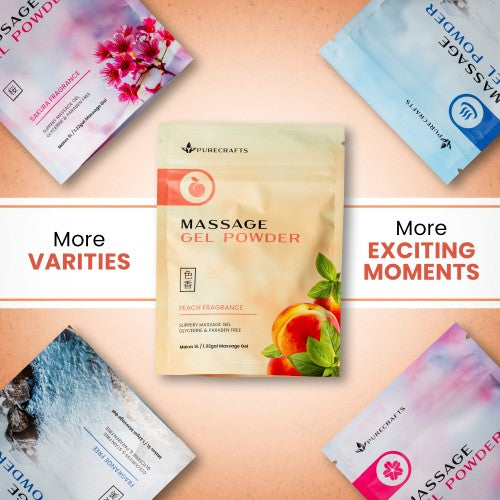 Purecrafts Massage Gel Powder 50g - Peach Fragrance