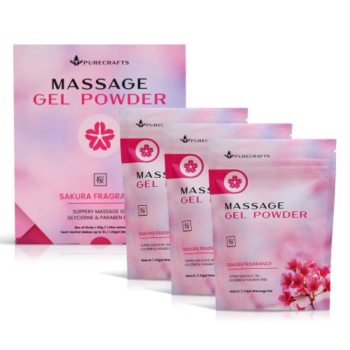 Purecrafts Massage Gel Powder3x50g - 3 Pack - Sakura Fragrance
