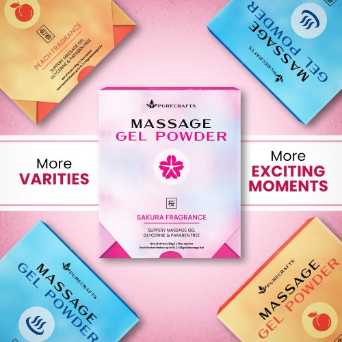 Purecrafts Massage Gel Powder3x50g - 3 Pack - Sakura Fragrance