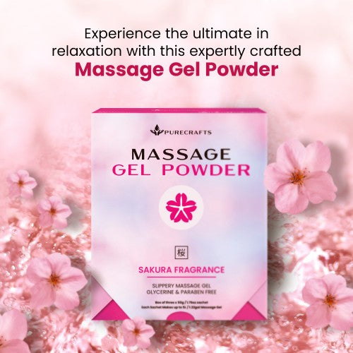Purecrafts Massage Gel Powder3x50g - 3 Pack - Sakura Fragrance