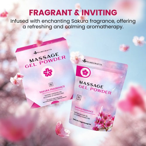 Purecrafts Massage Gel Powder 50g - Sakura Fragrance