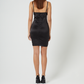 Muse Lingerie Black Stretch Satin Fabric Dress PD001BLK Size S/M/L