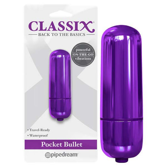 Pipedream | Classix Pocket Bullet - Metallic Purple 5.6cm Bullet Vibrator