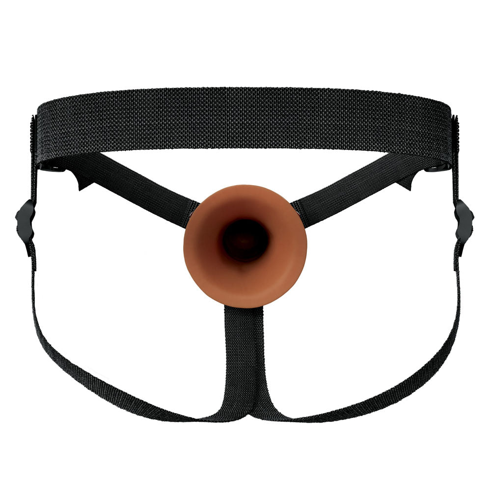 Pipedream FX Elite 6" Silicone Hollow Strap-On - Tan