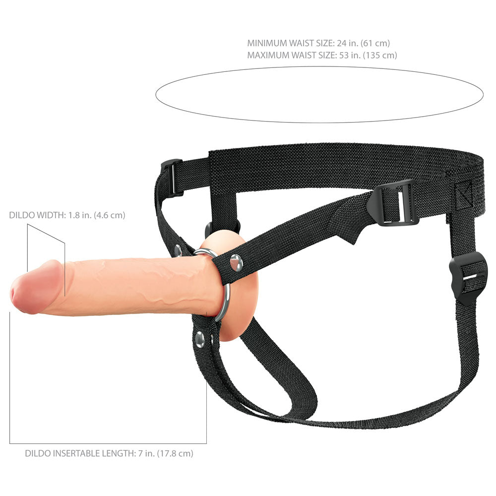 Pipedream FX Elite 7" Silicone Hollow Strap-On - Flesh