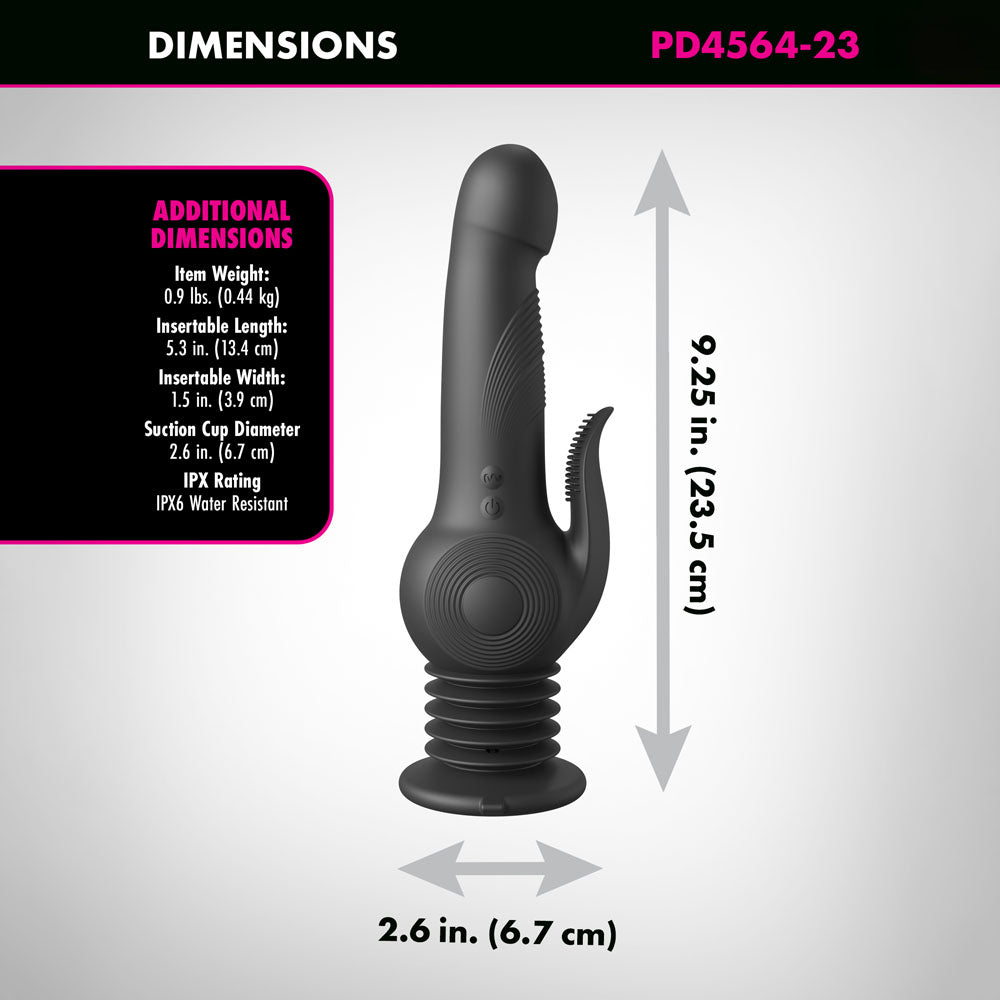 Pipedream Fetish Fantasy Series Pogo Thruster 23.5cm Gyrating Rabbit Vibrator