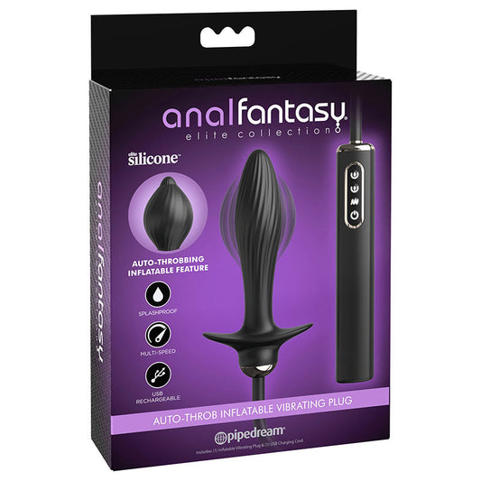 Pipedream Anal Fantasy Elite Auto Throb Inflatable Vibrating Plug - 13cm Inflatating Butt Plug