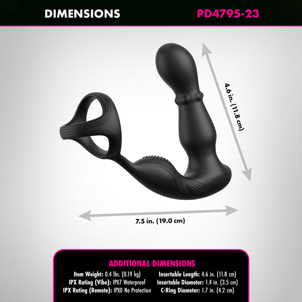 Pipedream Anal Fantasy Elite Ass-Gasm Slide & Glide - Prostate Massage with Cock Ring and Remote
