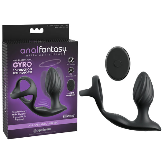 Pipedream Anal Fantasy Elite Ass-Gasm Gyro-Milk Pro - Vibrating & Gyrating Prostate Pleaser