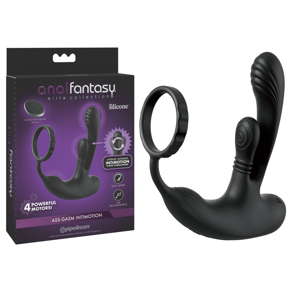 Pipedream Anal Fantasy Elite Ass-Gasm intiMotion - Quad Motor Prostate Massager with Remote