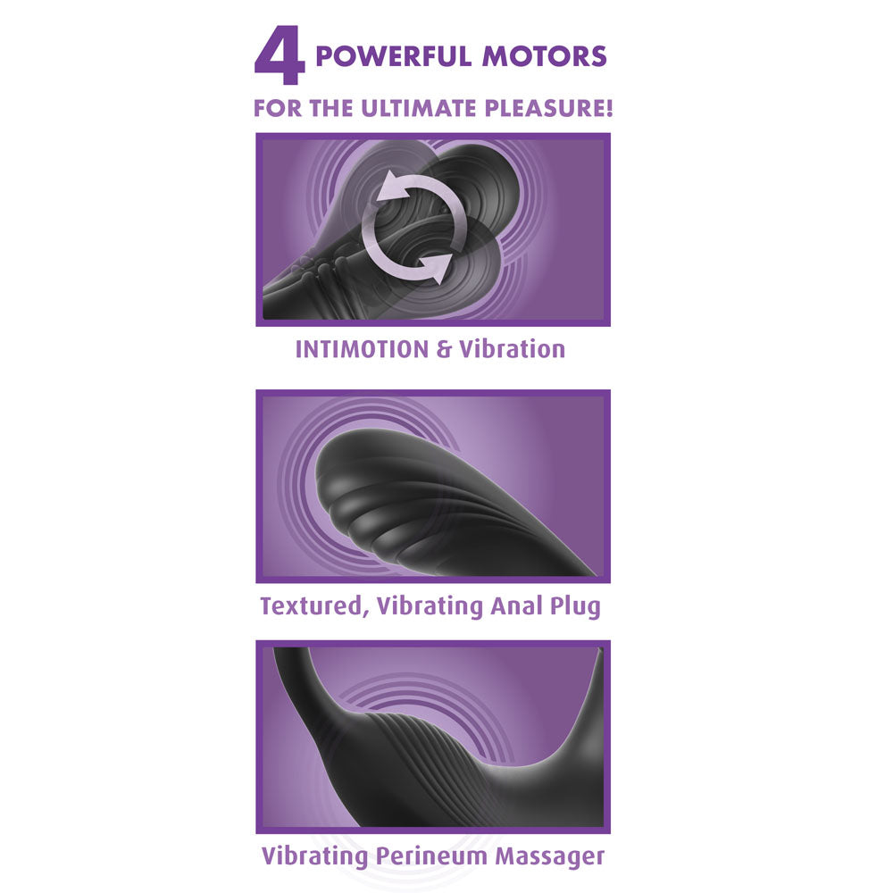 Pipedream Anal Fantasy Elite Ass-Gasm intiMotion - Quad Motor Prostate Massager with Remote