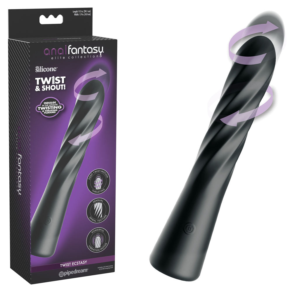 Pipedream Anal Fantasy Elite Twist Ecstasy - Twisting & Thrusting Anal Vibrator