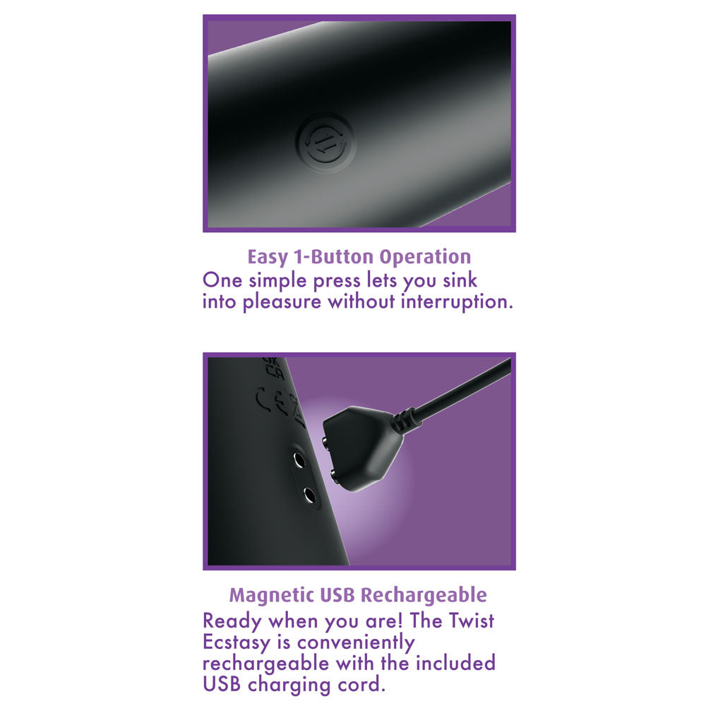 Pipedream Anal Fantasy Elite Twist Ecstasy - Twisting & Thrusting Anal Vibrator