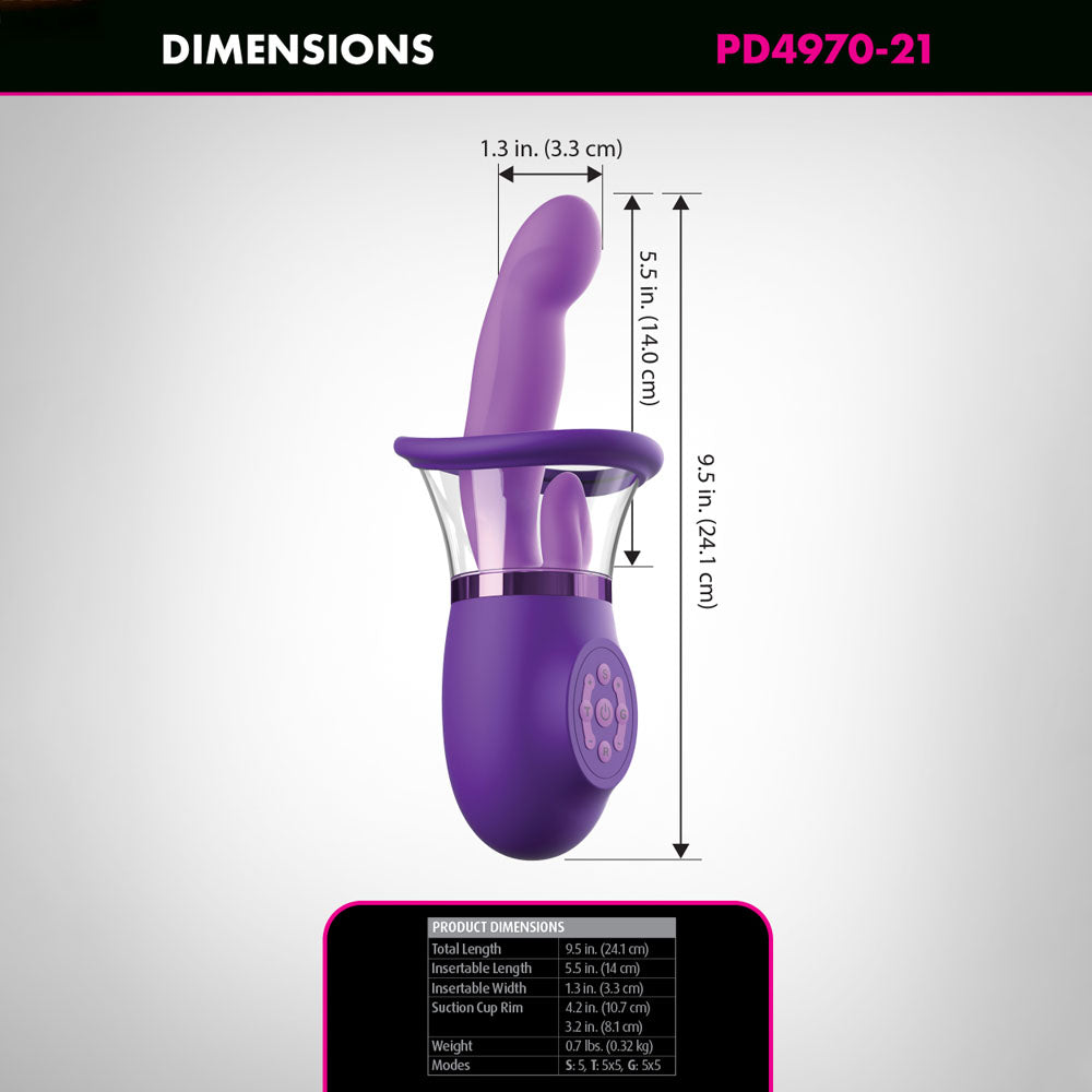 Fantasy For Her Ultimate Pleasure Pro Plus - Purple Sucking Licking & Flicking Vibrator