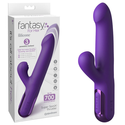 Pipedream Fantasy For Her Super SoniX Thrusting Rabbit Vibrator