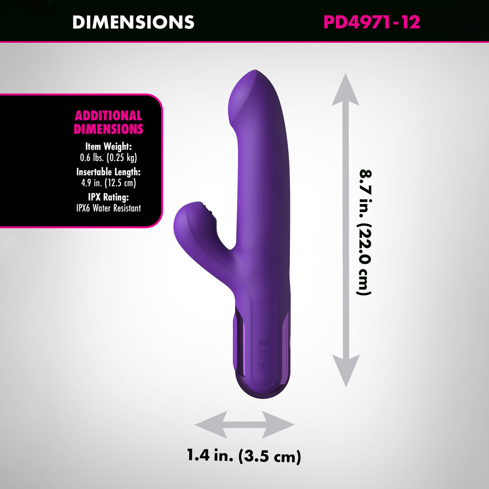 Pipedream Fantasy For Her Super SoniX Thrusting Rabbit Vibrator