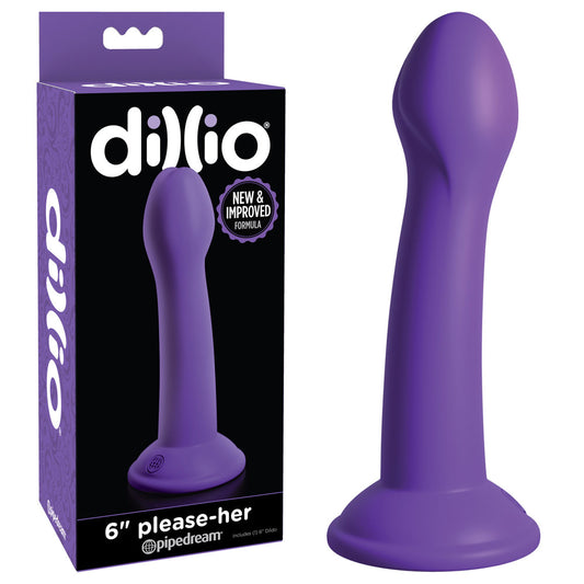 Pipedream Dillio 6" Please-Her Purple 15.2cm Dong Dildo