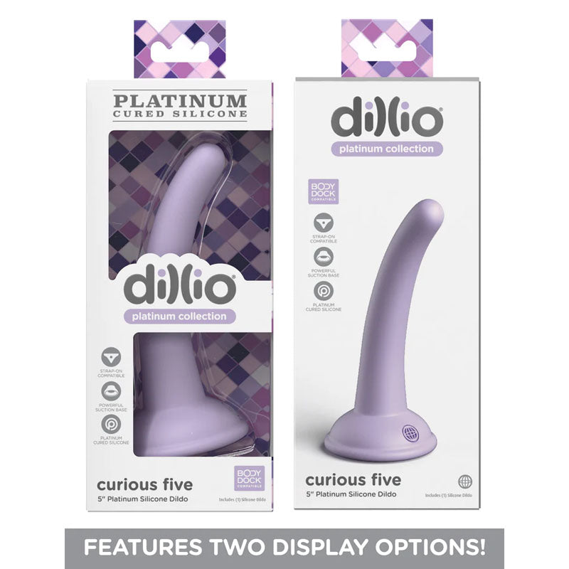 Pipedream Dillio Platinum Curious Five - Purple 12.7cm (5") Dong