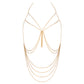 Muse Lingerie Gold Curb Chain Body Harness PH001GLD One Size