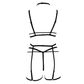Muse Lingerie Soft Cup Lace Triangle Bralette With Double Waist Strap Black PL001BLK Size S/M/L
