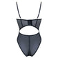 Muse Lingerie Black Mesh Bodysuit with Gold Chain Straps PL011BLK Size S/M/L/XL