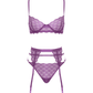 Muse Lingerie 2 Piece Lingerie Purple PL016 - Size S/M/L/XL