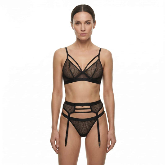 Muse Lingerie 2 Piece Lingerie Black/Red PL018 - Size S/M/L/XL