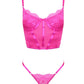 Muse Lingerie 2 Piece Set Crop Top And G String Pink Size S/M/L