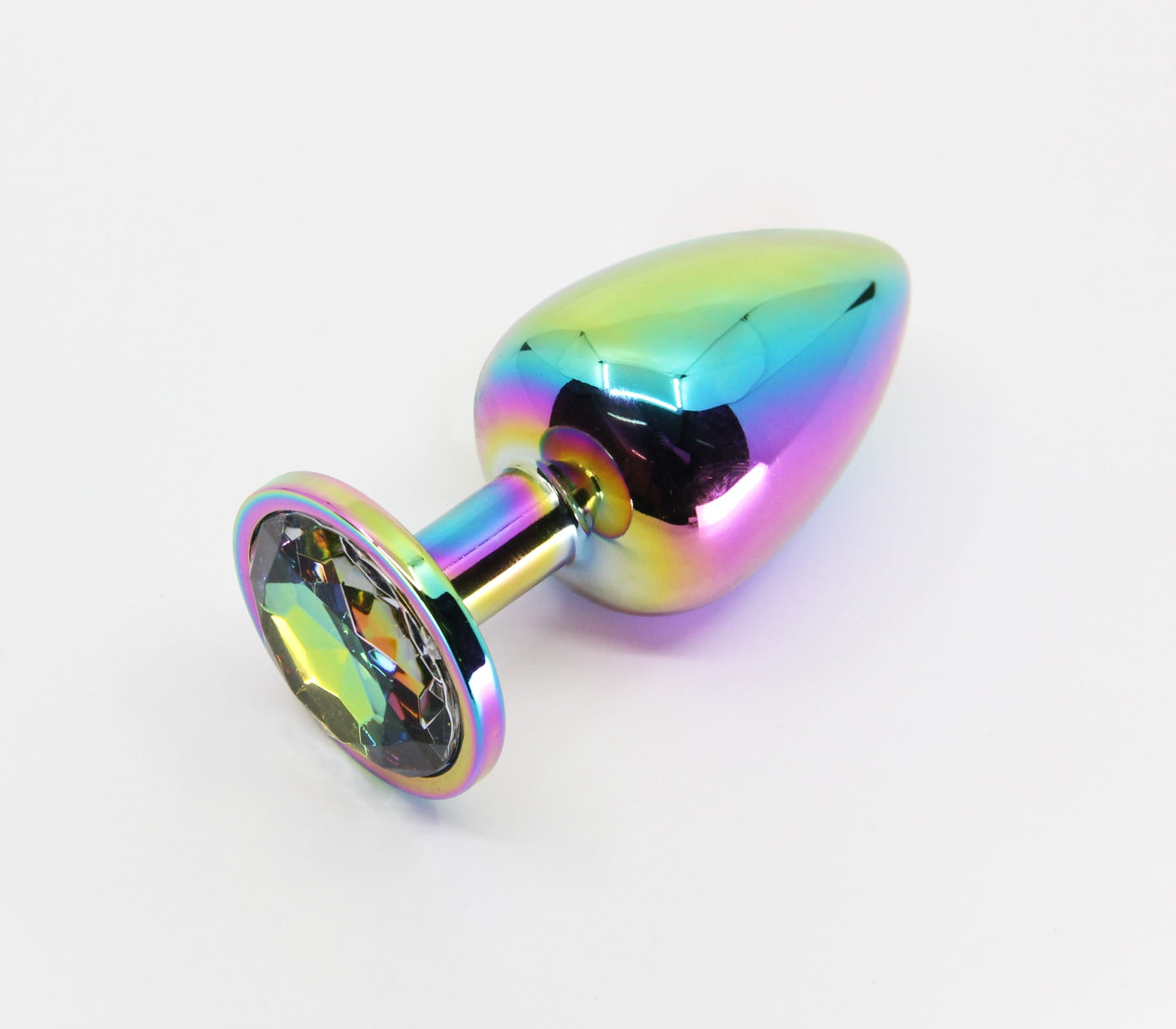 Love In Leather PLU001 Round Gem Butt Plug - MULTIPLE COLOURS