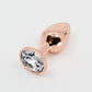 Love In Leather PLU001 Round Gem Butt Plug - MULTIPLE COLOURS